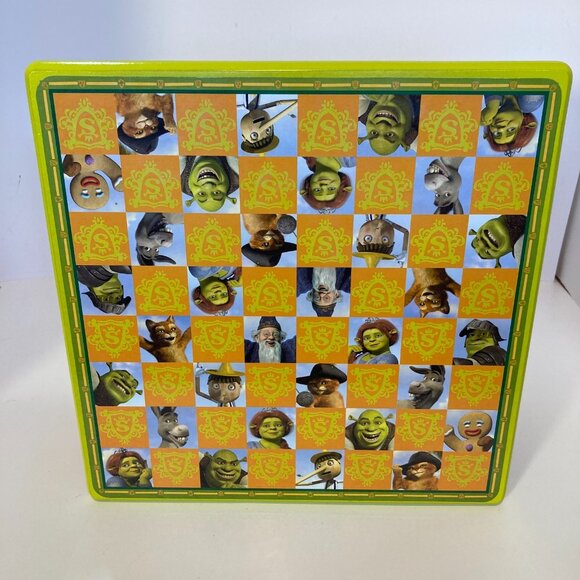 Dreamworks Shrek Game Castle Wooden Board Drawer With 8 Games + Box 2006 - Picture 2 of 16